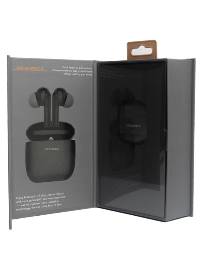 JEEBEL B355 Wireless Noise Cancelling Earphones TWS  , 20 Hours Battery Life, Black - Image 5
